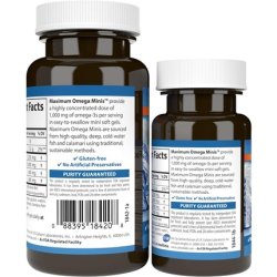 Carlson Maximum Omega Minis 1000mg Omega-3s for Heart Function and Brain Support