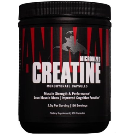 Animal Micronized Creatine Monohydrate Capsules 300 Caps 2500mg Per Serving
