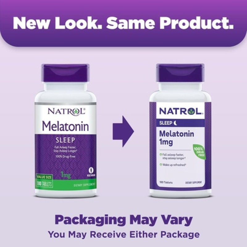 Natrol Melatonin 1mg Dietary Supplement for Restful Sleep