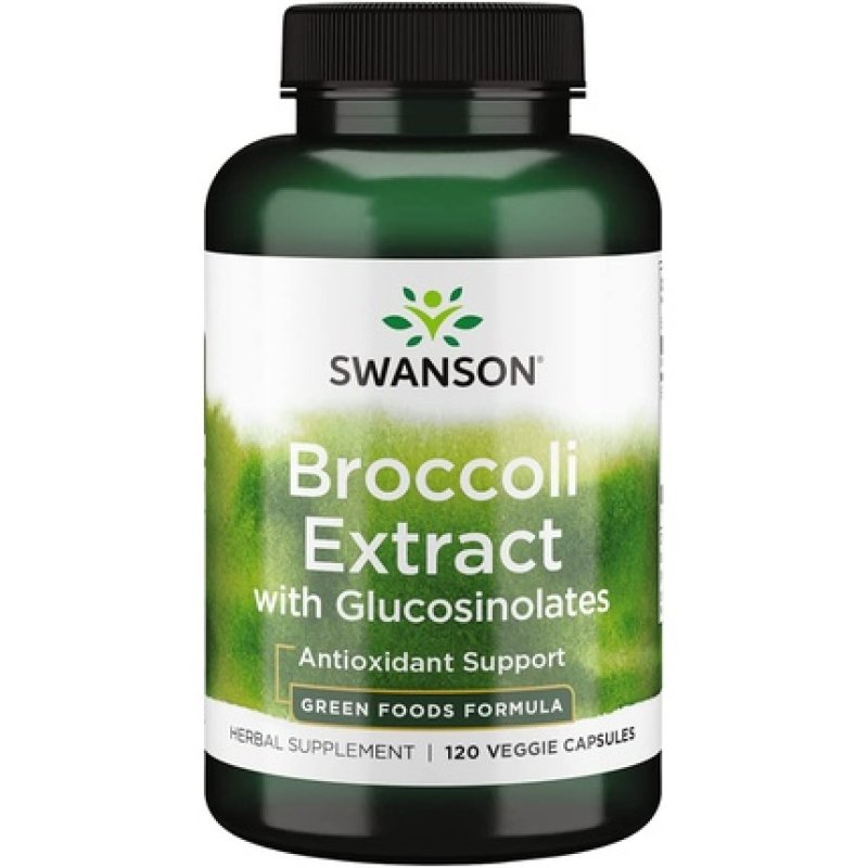 Swanson Extra-Strength Broccoli Extract with Glucosinolates 600mg 120 Veg Capsules