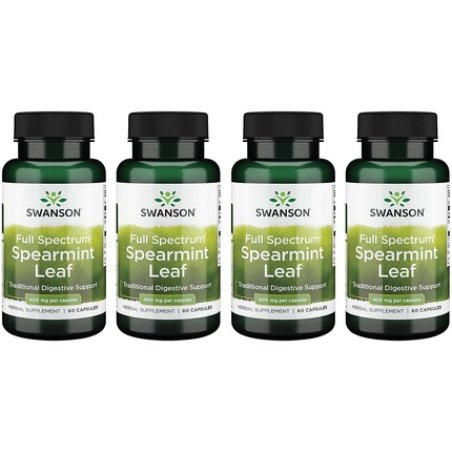 Swanson Spearmint Leaf Full Spectrum Herbal Supplement 60 Capsules 400mg
