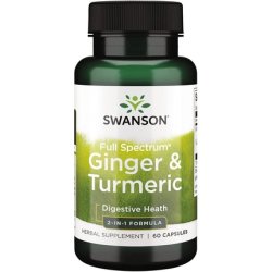 Swanson Full Spectrum Ginger & Turmeric 60 Capsules