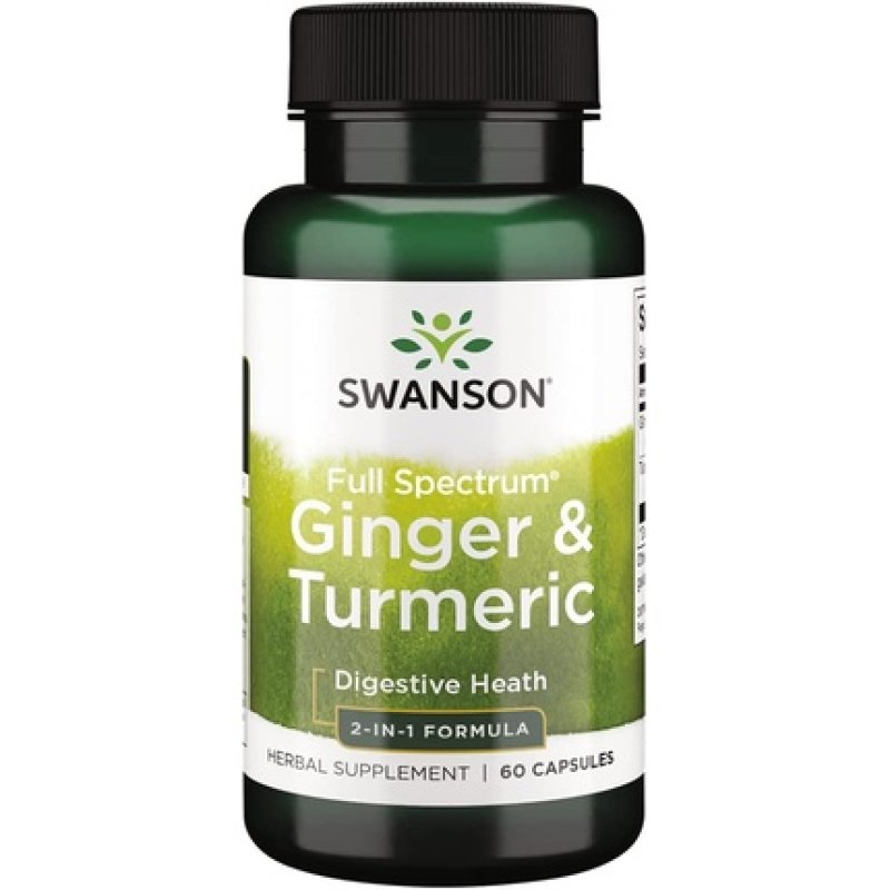 Swanson Full Spectrum Ginger & Turmeric 60 Capsules
