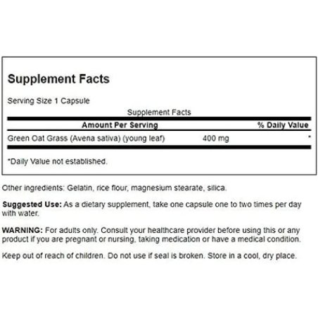 Swanson Full Spectrum Avena Sativa Herbal Supplement 60 Capsules 400mg