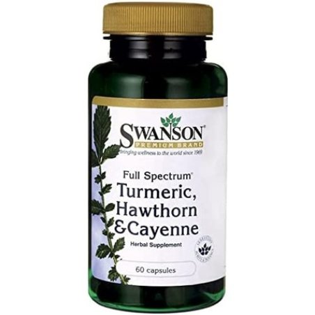 Swanson Full Spectrum Turmeric Hawthorn & Cayenne 60 Capsules