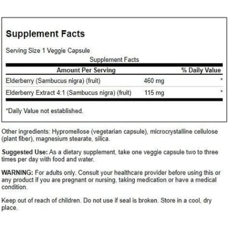 Swanson Elderberry 575mg 120 Veg Capsules