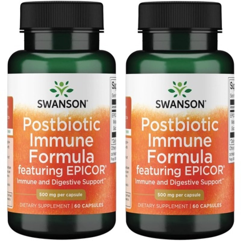 Swanson Postbiotic Immune Formula Featuring Epicor 500mg 60 Capsules