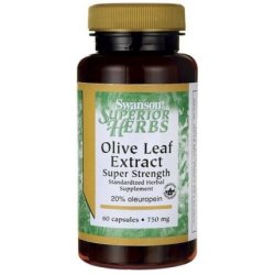 Swanson Olive Leaf Extract Super Strength 750mg 60 Capsules