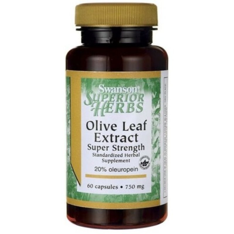 Swanson Olive Leaf Extract Super Strength 750mg 60 Capsules