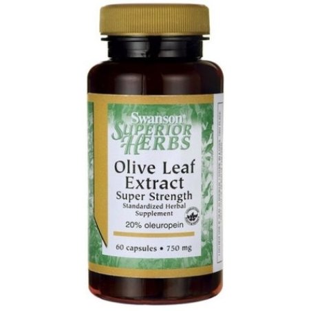 Swanson Olive Leaf Extract Super Strength 750mg 60 Capsules