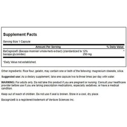 Swanson Bacopa Monnieri Extract Bacognize 250mg 90 Capsules