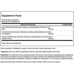 Swanson Valerian Chamomile Hops Standardized Apigenin 60 Caps