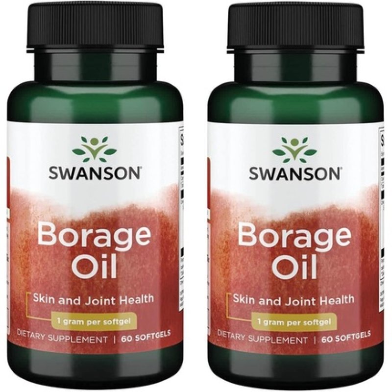 Swanson Borage Oil GLA (Omegatru) 1000mg 60 Softgels