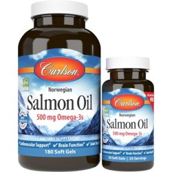 Carlson Labs Norwegian Salmon Oil 180 50 Softgels