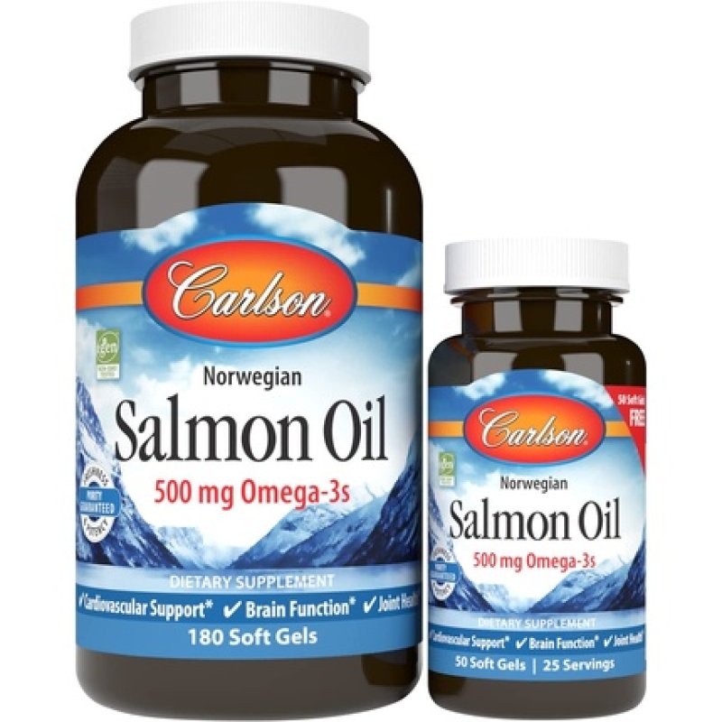 Carlson Labs Norwegian Salmon Oil 180 50 Softgels