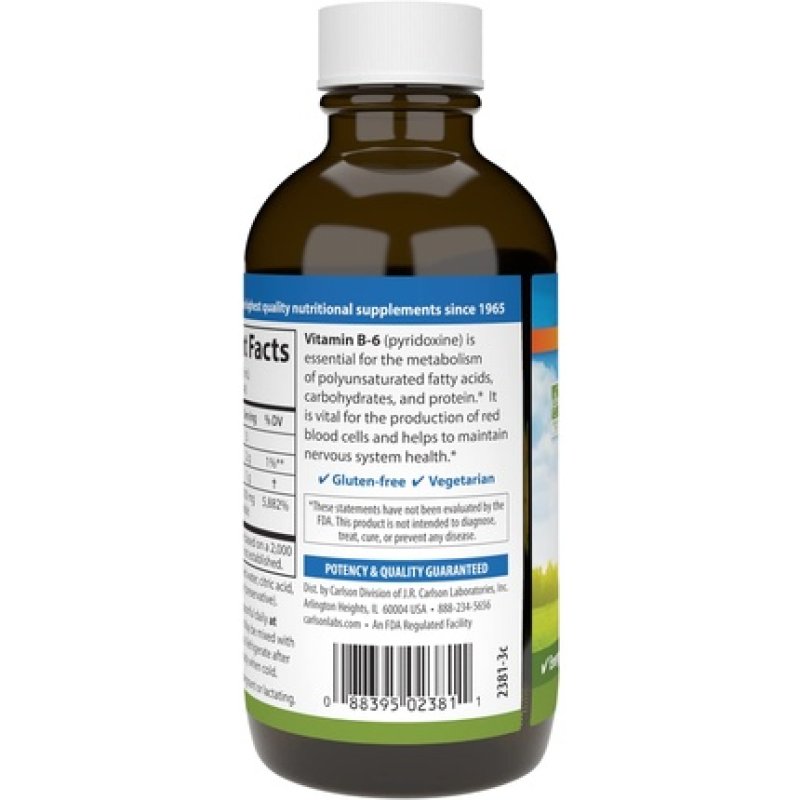 Carlson Labs Vitamin B-6 Pyridoxin HCI 120ml