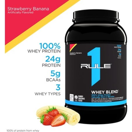 Rule One R1 Whey Blend Strawberry Banana 905g