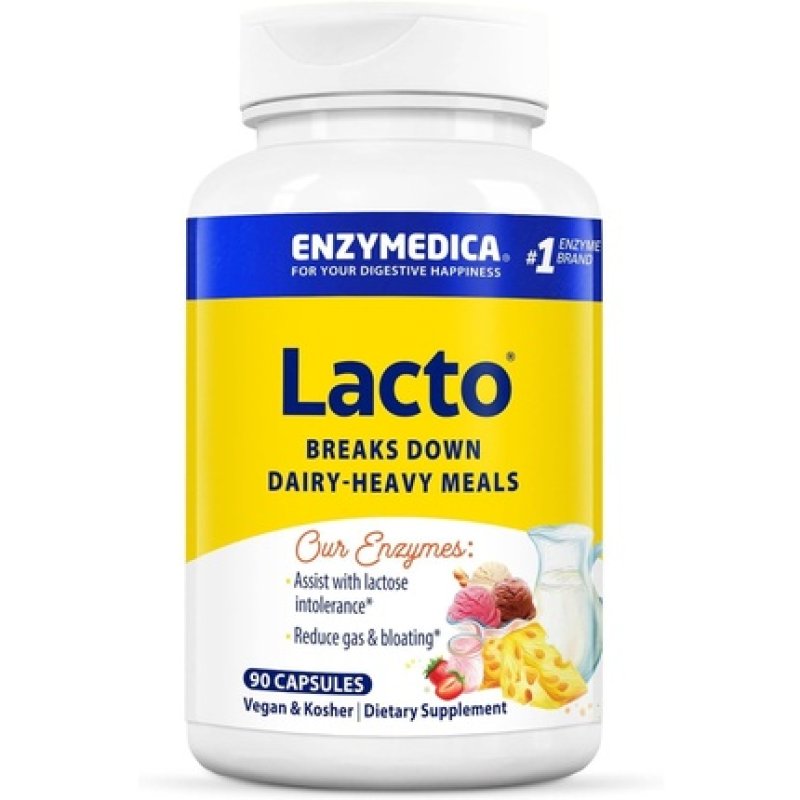 Enzymedica Lacto Maximum Strength Formula for Dairy Intolerance with Enzymes