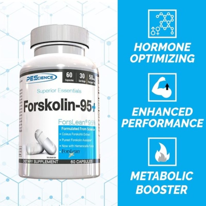Pescience Forskolin Capsules 95% Pure Forskolin Extract Patented Forslean 60 Count