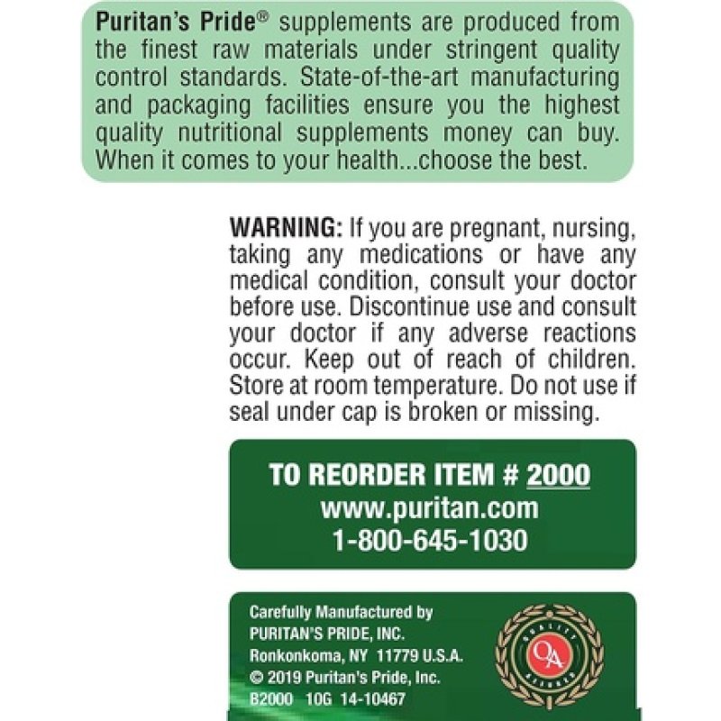 Puritan's Pride Zinc 25mg Immune System Health Tablets 100 Count