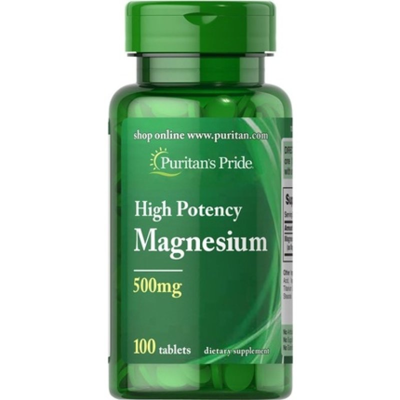 Puritan's Pride Magnesium 500mg 100 Count