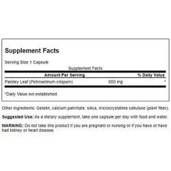 Swanson Parsley 650mg Herbal Supplement 90 Capsules