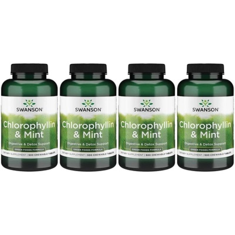 Swanson Chlorophyllin & Mint 500 Chewable Tablets