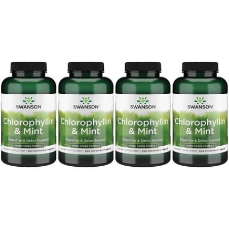 Swanson Chlorophyllin & Mint 500 Chewable Tablets