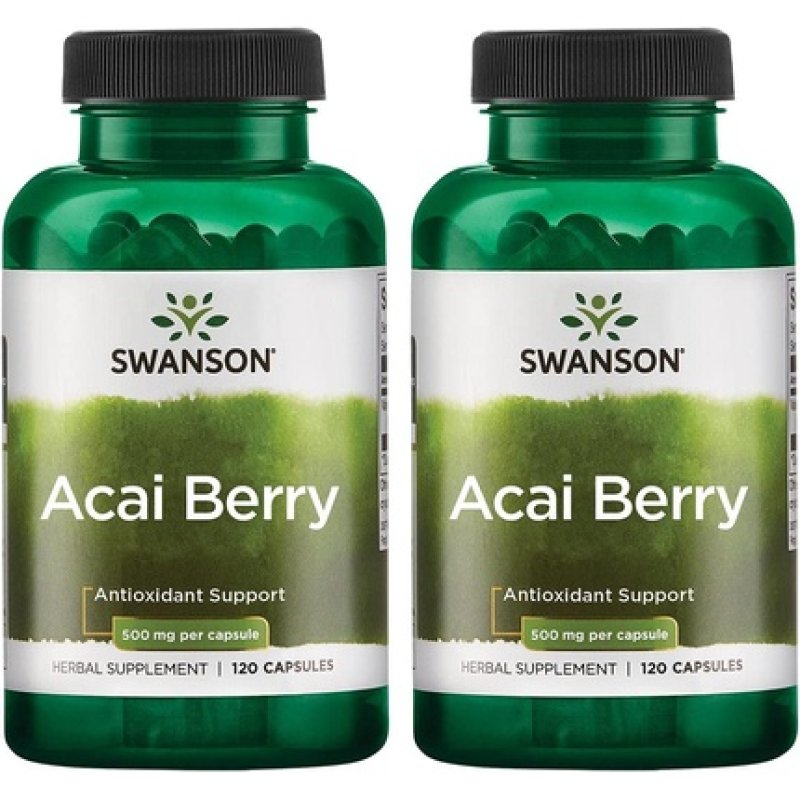 Swanson Acai Berry Antioxidant Support 500mg 120 Capsules