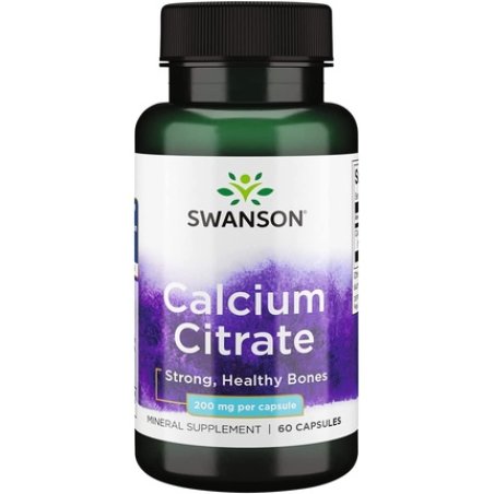Swanson Calcium Citrate 200mg 60 Capsules