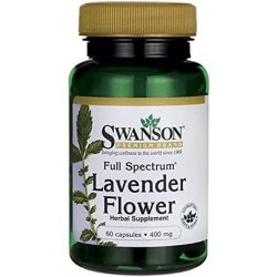 Swanson Lavender Flower Herbal Supplement Promoting Traditional Mood Support 60 Capsules 400mg - Pack of 2