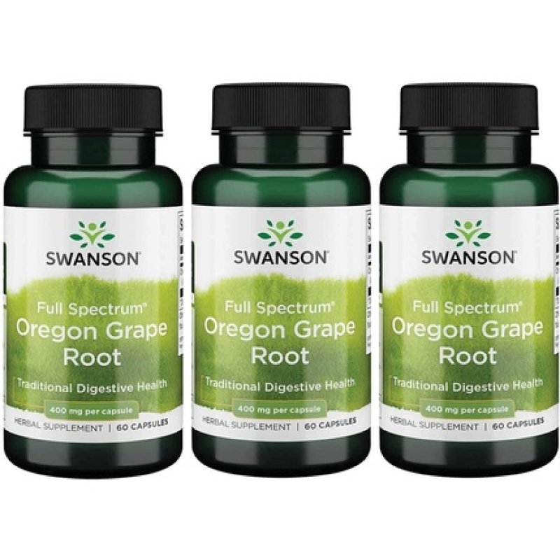 Swanson Full Spectrum Oregon-Grape Root 400mg 60 Capsules