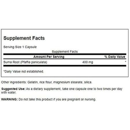 Swanson Full Spectrum Suma Root 400mg 60 Capsules