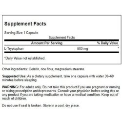 Swanson Amino Acid L-Tryptophan 500mg 60 Capsules