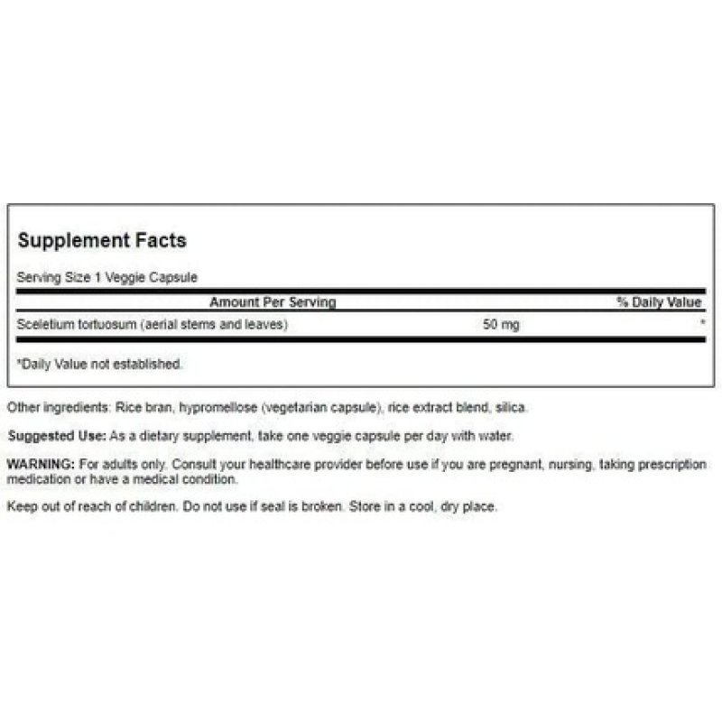 Swanson Full Spectrum Sceletium Tortuosum 50mg 60 Veg Capsules