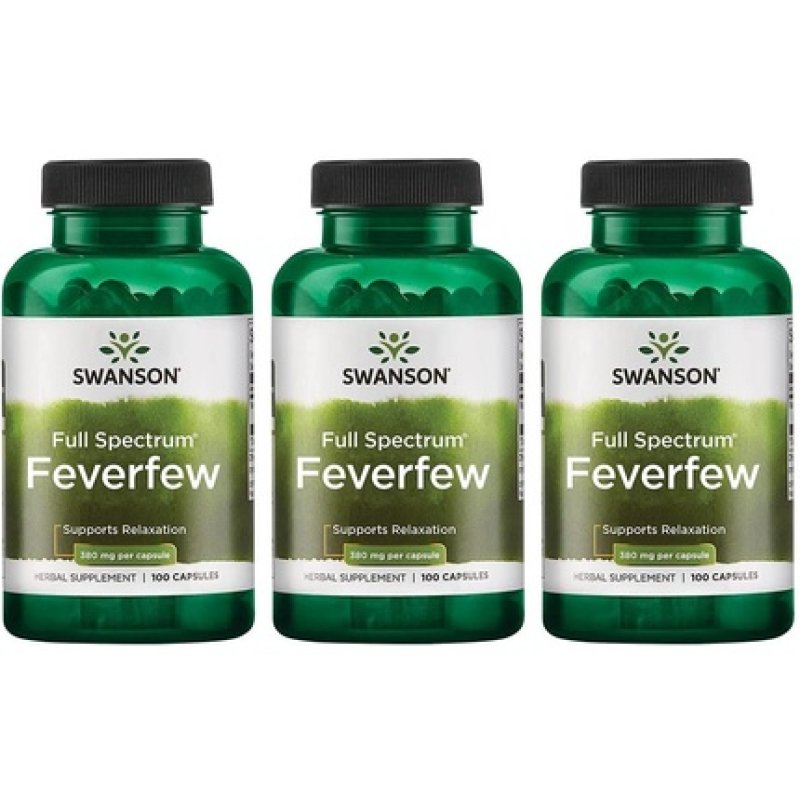 Swanson Feverfew 380mg 100 Capsules