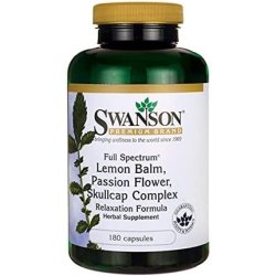 Swanson Lemon Balm Passion Flower Skullcap Complex 180 Capsules