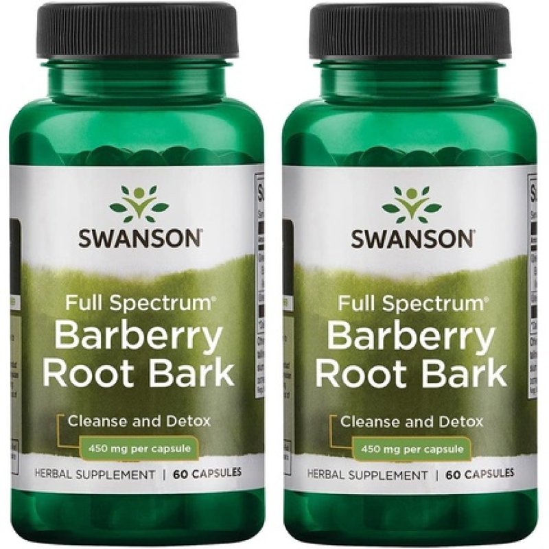Swanson Full Spectrum Barberry Root Bark 450mg 60 Capsules - Pack of 2