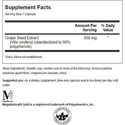 Swanson Grape Seed Extract Standardized 500mg 60 Capsules
