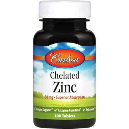 Carlson Labs Chelated Zinc 30mg 100 Tablets