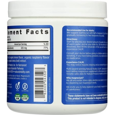 Natural Vitality Raspberry Lemon Calm Magnesium Drink Mix 8oz