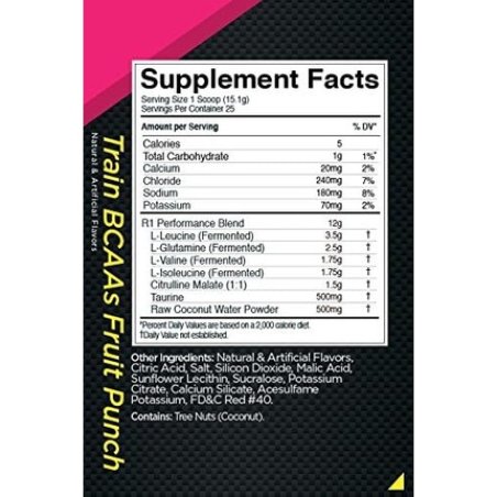 Rule One R1 Train BCAAs Fruit Punch 25 Servings 378g