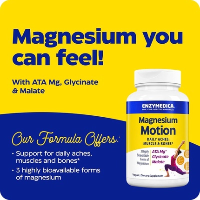 Enzymedica Magnesium Motion with 3 Forms of Magnesium
