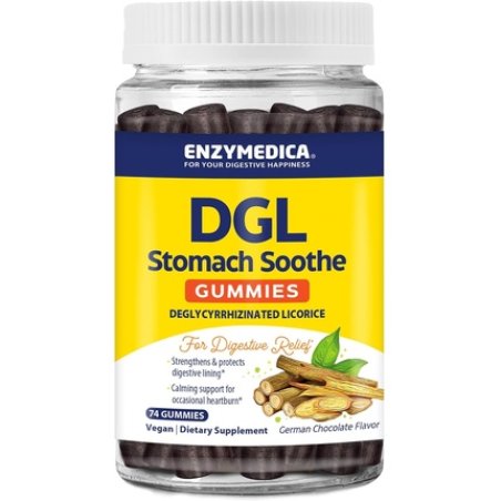 Enzymedica DGL Stomach Soothe Deglycyrrhizinated Licorice Gummies
