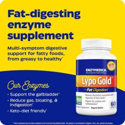 Enzymedica Lypo Gold Digestive Enzymes for Fat Digestion