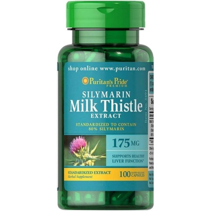 Puritan's Pride Silymarin Milk Thistle 175mg 100 Capsules