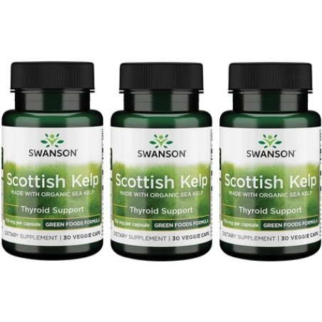 Swanson Organic Scottish Kelp 750mg 30 Veg Capsules