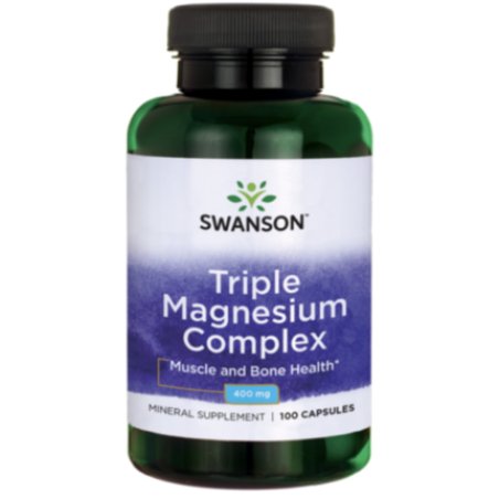 Swanson Triple Magnesium Complex 400mg,300 Capsules