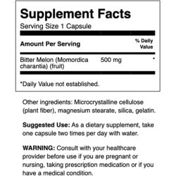 Swanson Full Spectrum Bitter Melon Blood Glucose Support 500mg 60 Capsules