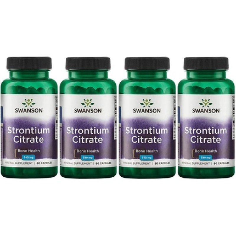 Swanson Strontium Citrate 340mg 60 Capsules